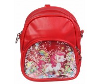 Рюкзак-сумка для девочек Единорог Cappuccino Toys CT83-3127 красный
