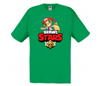 Футболка детская Бравл Старс ПОКО пират (Brawl Stars Poko) зеленая 104 см