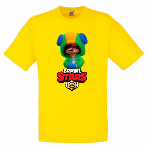 Футболка детская Бравл Старс Леон (Brawl Stars Leon) желтая 104 см Футболка детская Бравл Старс Леон (Brawl Stars Leon) желтая 104 см