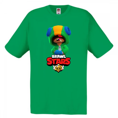 Футболка детская Бравл Старс Леон (Brawl Stars Leon) зеленая 104 см Футболка детская Бравл Старс Леон (Brawl Stars Leon) зеленая 104 см