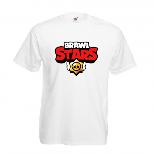 Футболка детская Бравл Старс (Brawl Stars) белая 104 см Футболка детская Бравл Старс (Brawl Stars) белая 104 см
