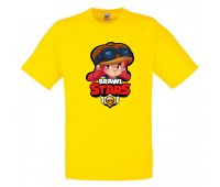 Футболка детская Бравл Старс Джесси (Brawl Stars Jessie) желтая 104 см