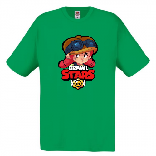 Футболка детская Бравл Старс Джесси (Brawl Stars Jessie) зеленая 104 см Футболка детская Бравл Старс Джесси (Brawl Stars Jessie) зеленая 104 см