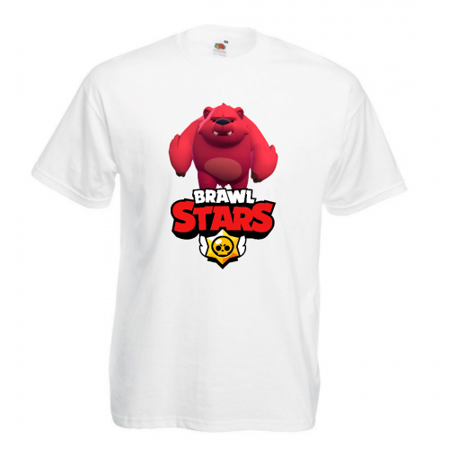 Футболка детская Бравл Старс Медведь Ниты (Brawl Stars Nita) белая 104 см Футболка детская Бравл Старс Медведь Ниты (Brawl Stars Nita) белая 104 см