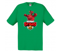 Футболка детская Бравл Старс Нита (Brawl Stars Nita) зеленая 104 см Футболка детская Бравл Старс Нита (Brawl Stars Nita) зеленая 104 см