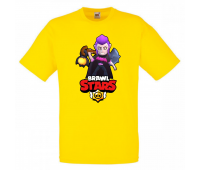 Футболка детская Бравл Старс Мортис (Brawl Stars Mortis) желтая 104 см