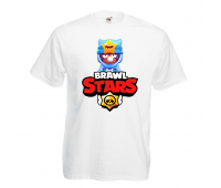 Футболка детская Бравл Старс Сэнди 2 (Brawl Stars Sandy) белая 104 см