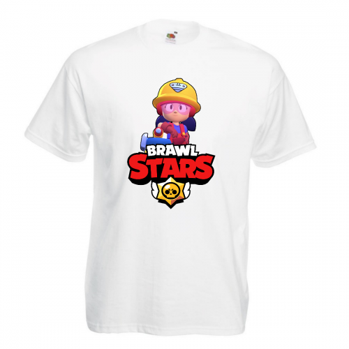 Футболка детская Бравл Старс Джеки (Brawl Stars Jacky) белая 104 см Футболка детская Бравл Старс Джеки (Brawl Stars Jacky) белая 104 см