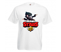 Футболка детская Бравл Старс Ворон 2 (Brawl Stars Voron) белая 104 см Футболка детская Бравл Старс Ворон 2 (Brawl Stars Voron) белая 104 см