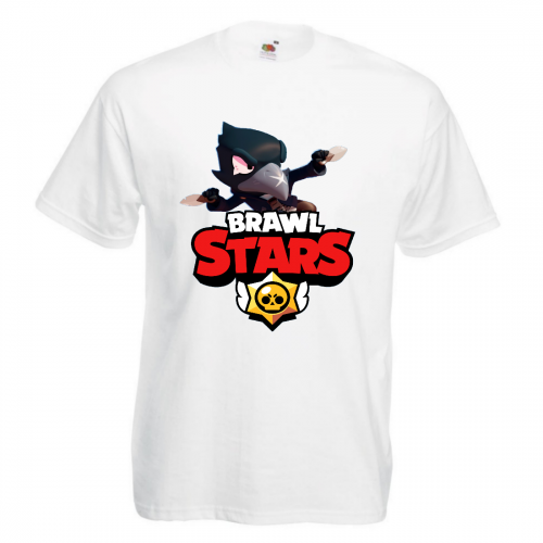 Футболка детская Бравл Старс Ворон 2 (Brawl Stars Voron) белая 104 см Футболка детская Бравл Старс Ворон 2 (Brawl Stars Voron) белая 104 см