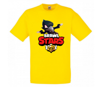 Футболка детская Бравл Старс Ворон 2 (Brawl Stars Voron) желтая 104 см Футболка детская Бравл Старс Ворон 2 (Brawl Stars Voron) желтая 104 см