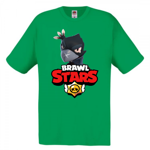 Футболка детская Бравл Старс Ворон 3 (Brawl Stars Voron) зеленая 104 см Футболка детская Бравл Старс Ворон 3 (Brawl Stars Voron) зеленая 104 см