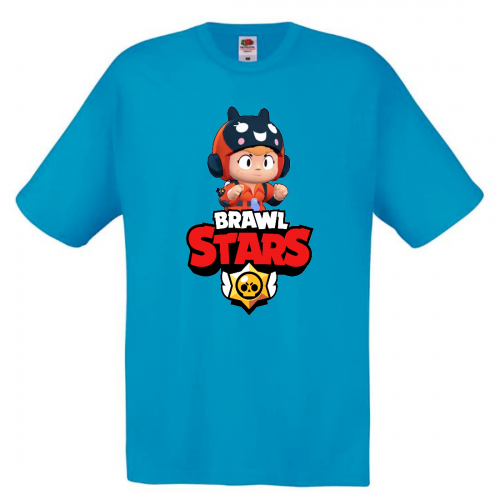 Футболка детская Бравл Старс Беа (Brawl Stars Bea) голубая 104 см Футболка детская Бравл Старс Беа (Brawl Stars Bea) голубая 104 см