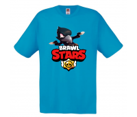 Футболка детская Бравл Старс Ворон 2 (Brawl Stars Voron) голубая 104 см Футболка детская Бравл Старс Ворон 2 (Brawl Stars Voron) голубая 104 см