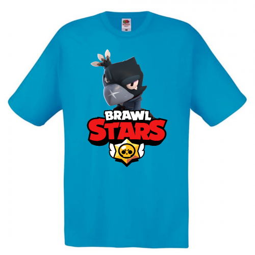 Футболка детская Бравл Старс Ворон 3 (Brawl Stars Voron) голубая 104 см Футболка детская Бравл Старс Ворон 3 (Brawl Stars Voron) голубая 104 см
