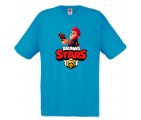 Футболка детская Бравл Старс Кольт 2 (Brawl Stars Colt) голубая 104 см Футболка детская Бравл Старс Кольт 2 (Brawl Stars Colt) голубая 104 см