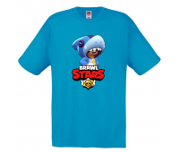 Футболка детская Бравл Старс Леон Акула (Brawl Stars Shark) голубая 116 см Футболка детская Бравл Старс Леон Акула (Brawl Stars Shark) голубая 116 см