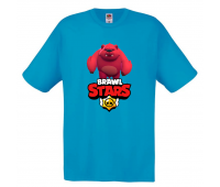 Футболка детская Бравл Старс Медведь Ниты (Brawl Stars Nita) голубая 104 см Футболка детская Бравл Старс Медведь Ниты (Brawl Stars Nita) голубая 104 см