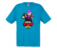 Футболка детская Бравл Старс Мортис (Brawl Stars Mortis) голубая 104 см Футболка детская Бравл Старс Мортис (Brawl Stars Mortis) голубая 104 см