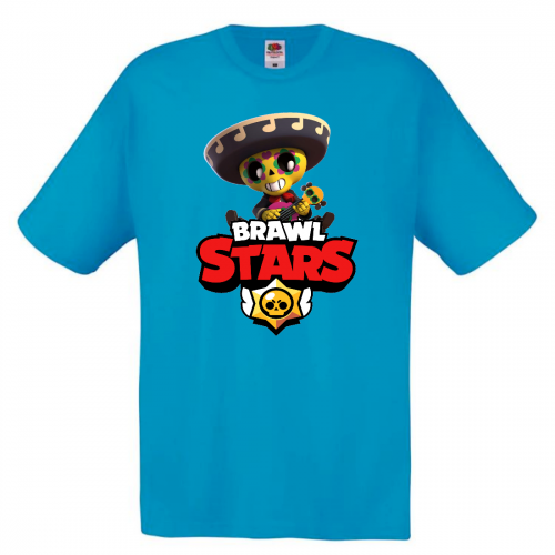 Футболка детская Бравл Старс ПОКО (Brawl Stars Poko) голубая 104 см Футболка детская Бравл Старс ПОКО (Brawl Stars Poko) голубая 104 см