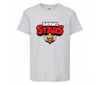 Футболка детская Бравл Старс (Brawl Stars) серая 104 см Футболка детская Бравл Старс (Brawl Stars) серая 104 см