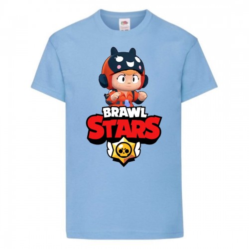Футболка детская Бравл Старс Беа (Brawl Stars Bea) светло голубая 104 см Футболка детская Бравл Старс Беа (Brawl Stars Bea) светло голубая 104 см
