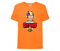 Футболка детская Бравл Старс Беа 2 (Brawl Stars Bea) оранжевая 104 см
