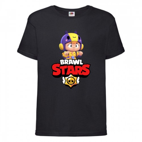 Футболка детская Бравл Старс Беа 2 (Brawl Stars Bea) черная 104 см Футболка детская Бравл Старс Беа 2 (Brawl Stars Bea) черная 104 см