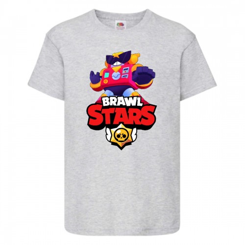 Футболка детская Бравл Старс Вольт (Brawl Stars Surge) серая 104 см Футболка детская Бравл Старс Вольт (Brawl Stars Surge) серая 104 см
