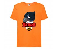 Футболка детская Бравл Старс Ворон (Brawl Stars Voron) оранжевая 104 см Футболка детская Бравл Старс Ворон (Brawl Stars Voron) оранжевая 104 см