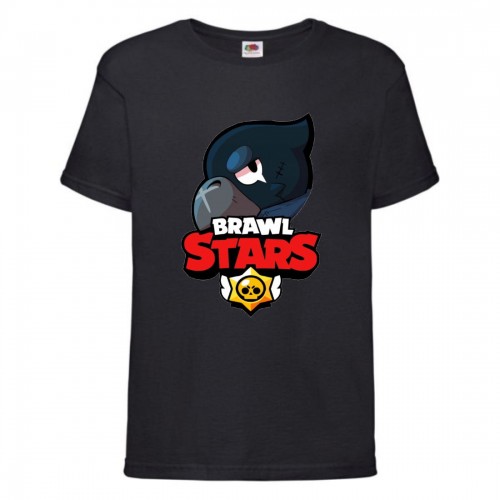 Футболка детская Бравл Старс Ворон (Brawl Stars Voron) черная 104 см Футболка детская Бравл Старс Ворон (Brawl Stars Voron) черная 104 см