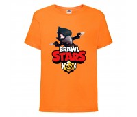 Футболка детская Бравл Старс Ворон 2 (Brawl Stars Voron) оранжевая 104 см Футболка детская Бравл Старс Ворон 2 (Brawl Stars Voron) оранжевая 104 см