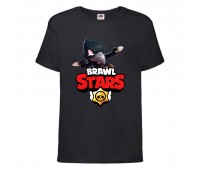 Футболка детская Бравл Старс Ворон 2 (Brawl Stars Voron) черная 104 см