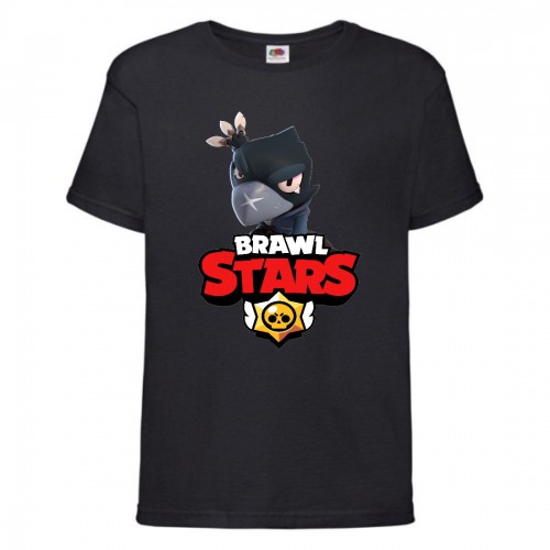 Футболка детская Бравл Старс Ворон 3 (Brawl Stars Voron) черная 104 см Футболка детская Бравл Старс Ворон 3 (Brawl Stars Voron) черная 104 см