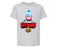 Футболка детская Бравл Старс Гейл (Brawl Stars Gale) серая 104 см Футболка детская Бравл Старс Гейл (Brawl Stars Gale) серая 104 см