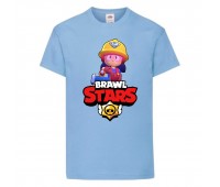 Футболка детская Бравл Старс Джеки (Brawl Stars Jacky) светло голубая 104 см Футболка детская Бравл Старс Джеки (Brawl Stars Jacky) светло голубая 104 см