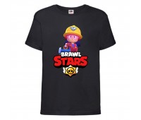 Футболка детская Бравл Старс Джеки (Brawl Stars Jacky) черная 104 см Футболка детская Бравл Старс Джеки (Brawl Stars Jacky) черная 104 см