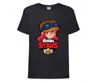 Футболка детская Бравл Старс Джесси (Brawl Stars Jessie) черная 104 см Футболка детская Бравл Старс Джесси (Brawl Stars Jessie) черная 104 см