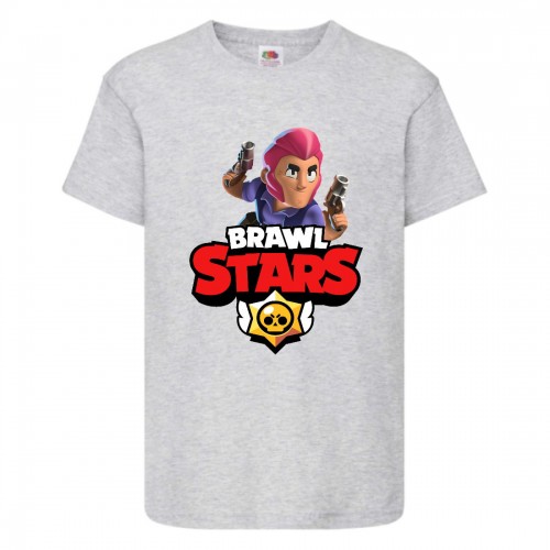 Футболка детская Бравл Старс Кольт (Brawl Stars Colt) серая 104 см Футболка детская Бравл Старс Кольт (Brawl Stars Colt) серая 104 см