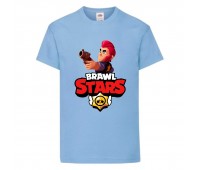 Футболка детская Бравл Старс Кольт 2 (Brawl Stars Colt) светло голубая 104 см Футболка детская Бравл Старс Кольт 2 (Brawl Stars Colt) светло голубая 104 см