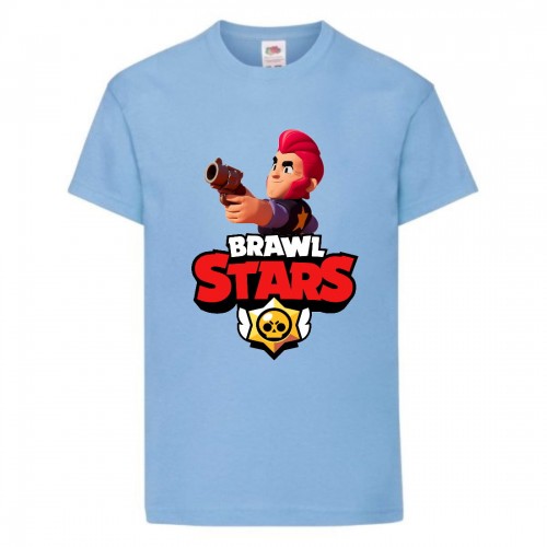 Футболка детская Бравл Старс Кольт 2 (Brawl Stars Colt) светло голубая 104 см Футболка детская Бравл Старс Кольт 2 (Brawl Stars Colt) светло голубая 104 см
