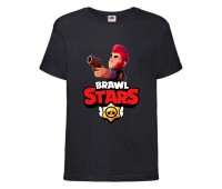 Футболка детская Бравл Старс Кольт 2 (Brawl Stars Colt) черный 104 см