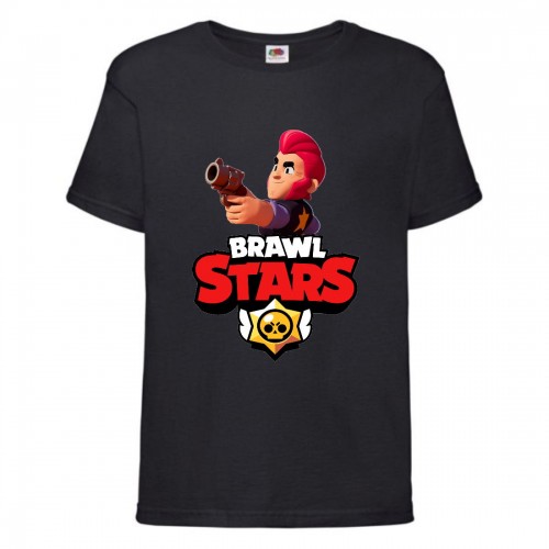 Футболка детская Бравл Старс Кольт 2 (Brawl Stars Colt) черный 104 см Футболка детская Бравл Старс Кольт 2 (Brawl Stars Colt) черный 104 см