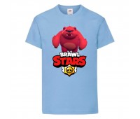 Футболка детская Бравл Старс Медведь Ниты (Brawl Stars Nita) светло голубая 104 см Футболка детская Бравл Старс Медведь Ниты (Brawl Stars Nita) светло голубая 104 см