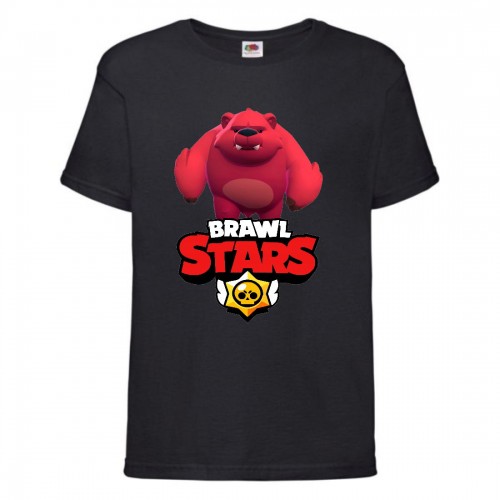 Футболка детская Бравл Старс Медведь Ниты (Brawl Stars Nita) черная 104 см Футболка детская Бравл Старс Медведь Ниты (Brawl Stars Nita) черная 104 см