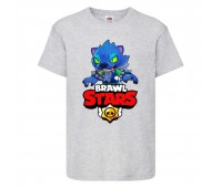 Футболка детская Бравл Старс Оборотень (Brawl Stars Oboroten) серая 104 см Футболка детская Бравл Старс Оборотень (Brawl Stars Oboroten) серая 104 см
