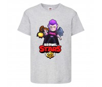 Футболка детская Бравл Старс Мортис (Brawl Stars Mortis) серая 104 см Футболка детская Бравл Старс Мортис (Brawl Stars Mortis) серая 104 см