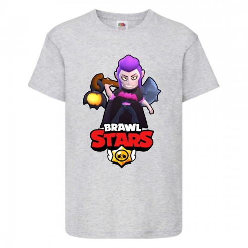 Футболка детская Бравл Старс Мортис (Brawl Stars Mortis) серая 104 см Футболка детская Бравл Старс Мортис (Brawl Stars Mortis) серая 104 см