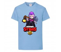 Футболка детская Бравл Старс Мортис (Brawl Stars Mortis) светло голубая 104 см Футболка детская Бравл Старс Мортис (Brawl Stars Mortis) светло голубая 104 см