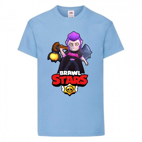 Футболка детская Бравл Старс Мортис (Brawl Stars Mortis) светло голубая 104 см Футболка детская Бравл Старс Мортис (Brawl Stars Mortis) светло голубая 104 см